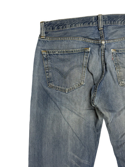 Levi's 501 Original Blue Straight Leg Button Fly Denim Jeans 36W 32L