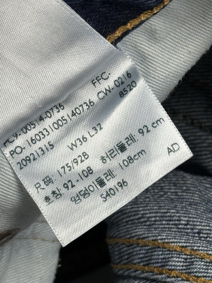 Levi's 514 Classic Straight Fit Blue Denim Jeans 36W 32L