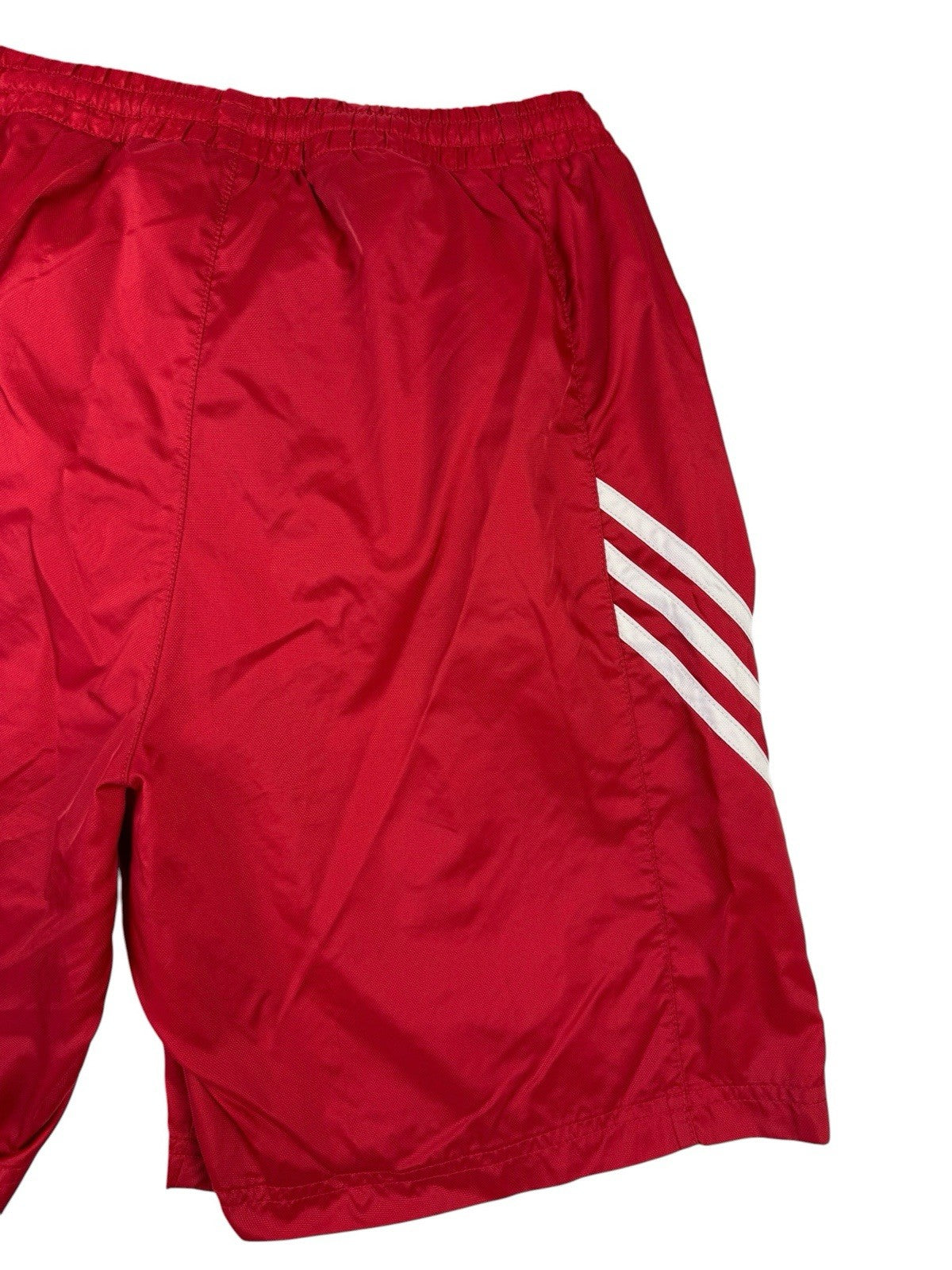 Adidas Red Y2K 00's Lined Nylon Sport Swim Shorts Small
