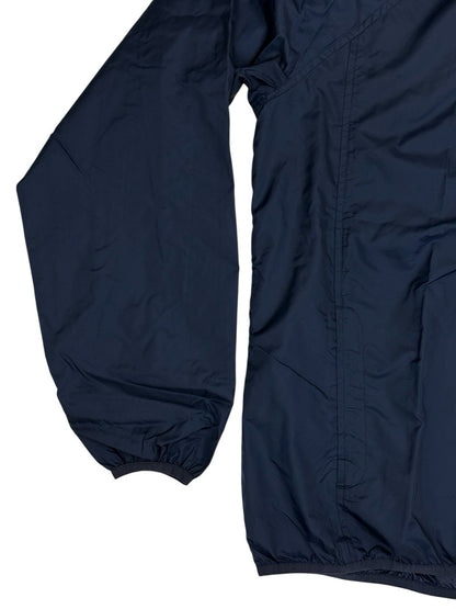 LL Bean Blue Zip Hooded Windbreaker Jacket Large
