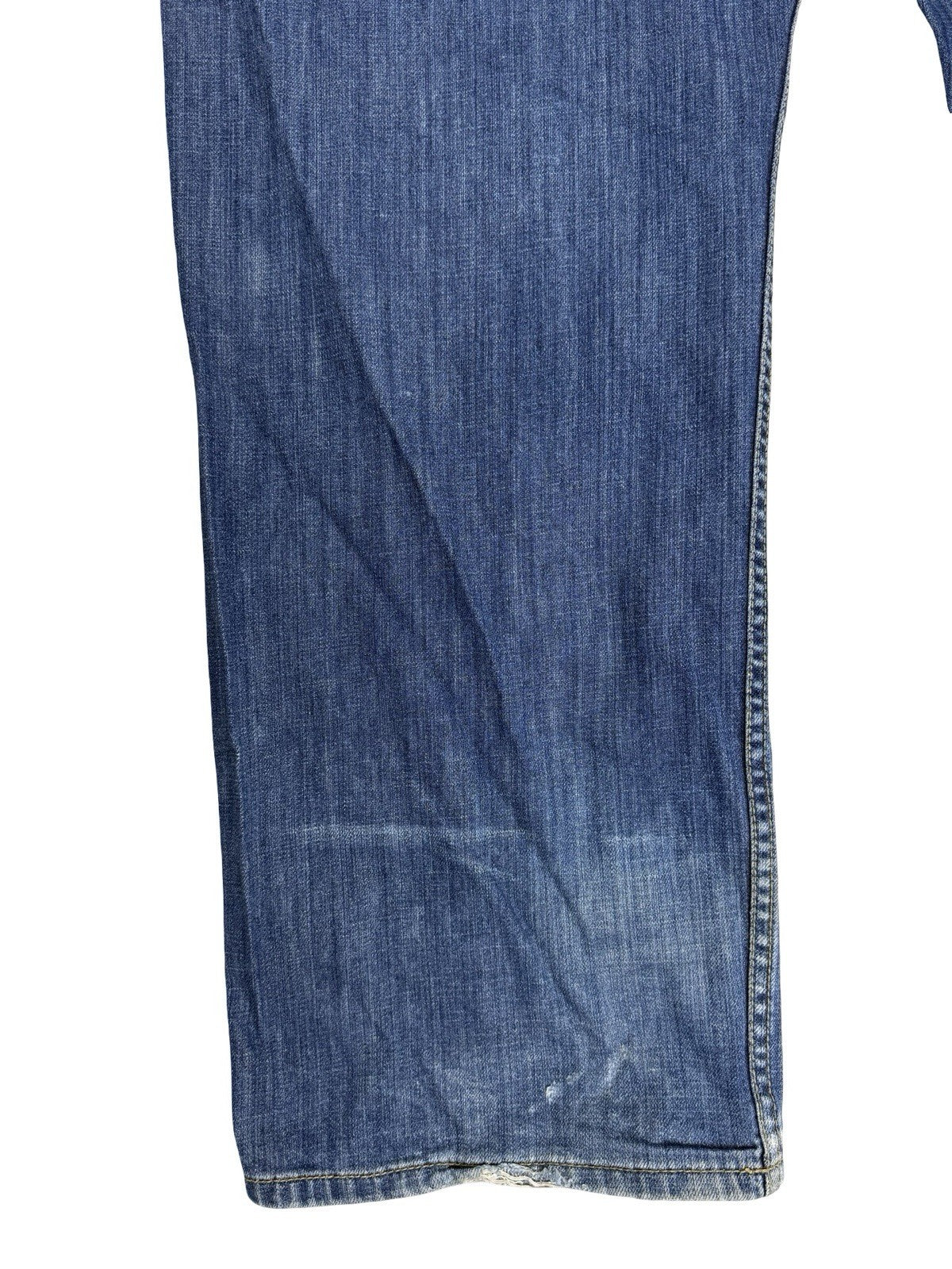 Sean John Retro Blue Wide Leg Relax Hip Hop Denim Jeans 36W 34L