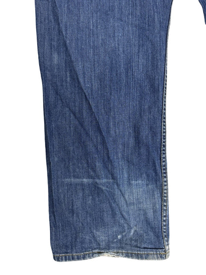 Sean John Retro Blue Wide Leg Relax Hip Hop Denim Jeans 36W 34L