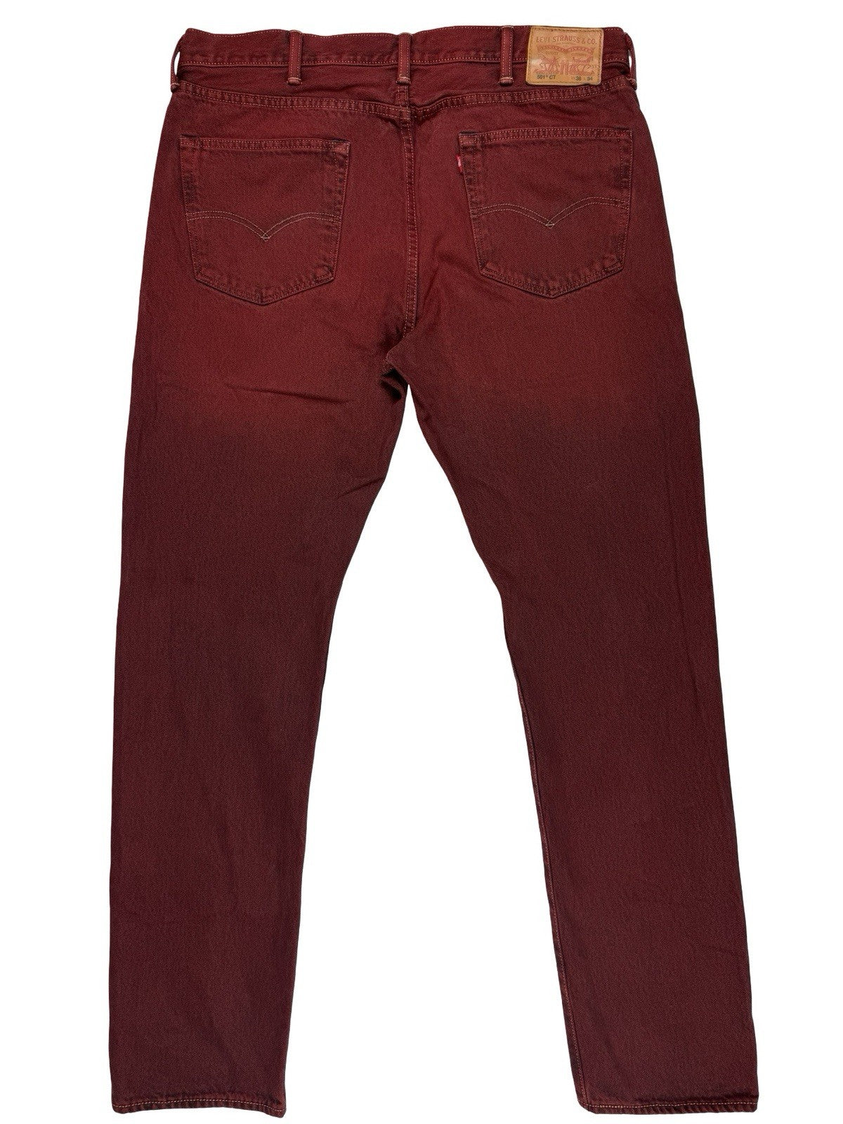 Levi's 501 CT Red Denim Jeans 38W 34L