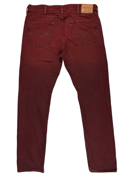 Levi's 501 CT Red Denim Jeans 38W 34L