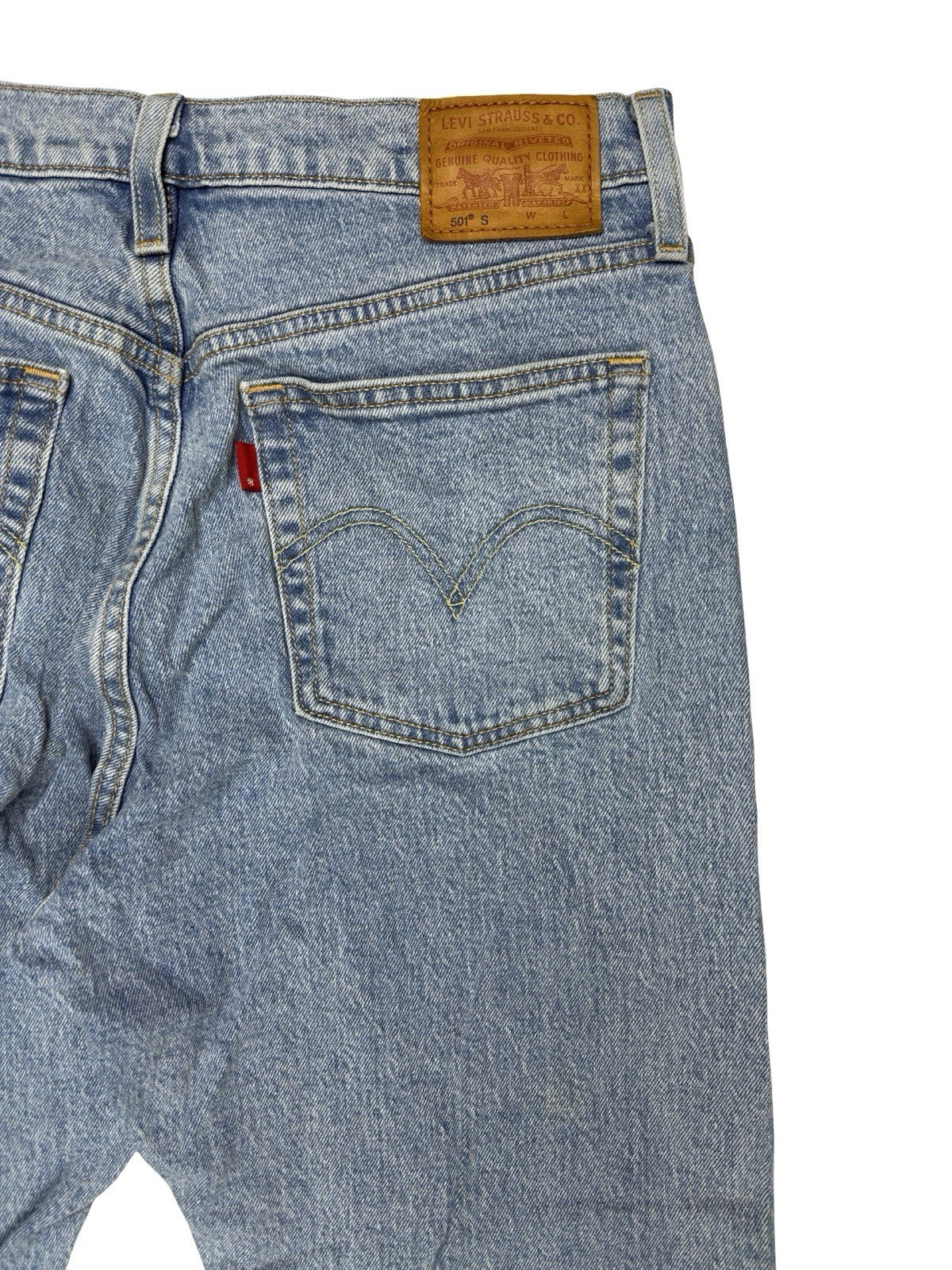 Levi's 501 Women's Skinny Taper Fit Blue Denim Jeans 28W 28L