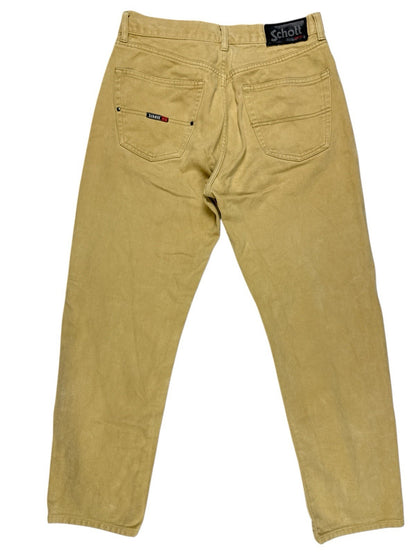 Schott Retro Beige Denim Jeans 29W 29L