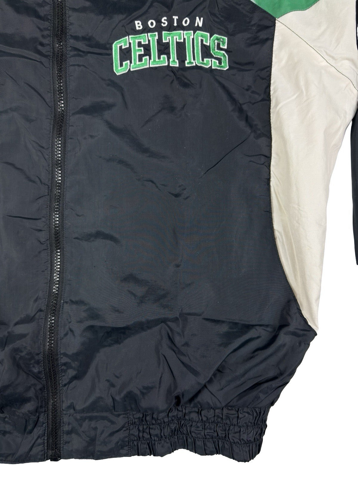 NFL Vintage Starter Boston Celtics Black Windbreaker Jacket Medium Made in Korea