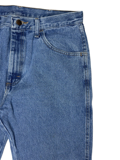 Rustler Wrangler Blue Denim Straight Leg Jeans 34W 32L