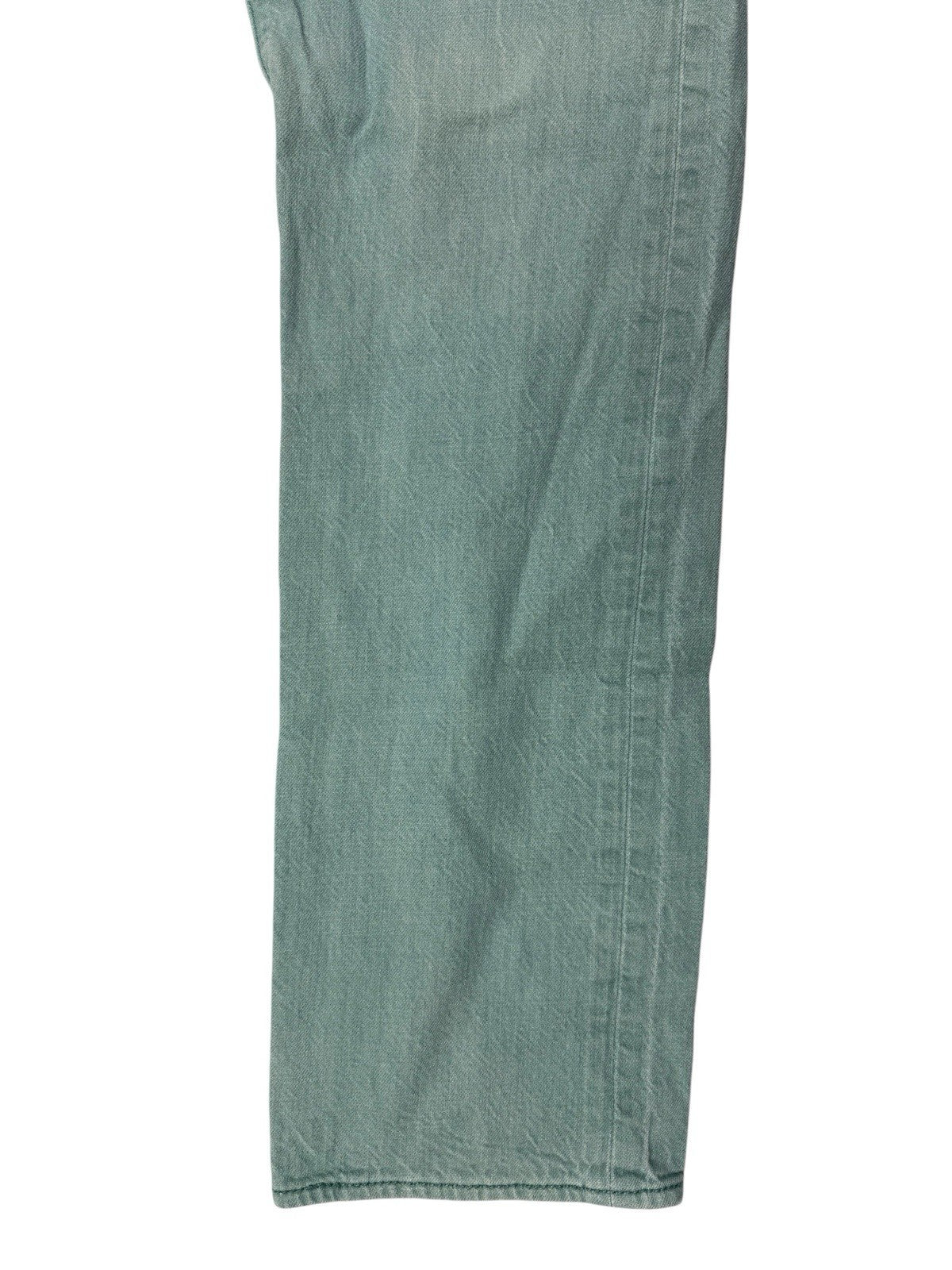 Levi's 501 Green White Oak Cone Denim Straight Leg Jeans 32W 31L