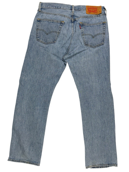 Levi's 501 Light Blue Straight Leg Denim Jeans 34W 30L