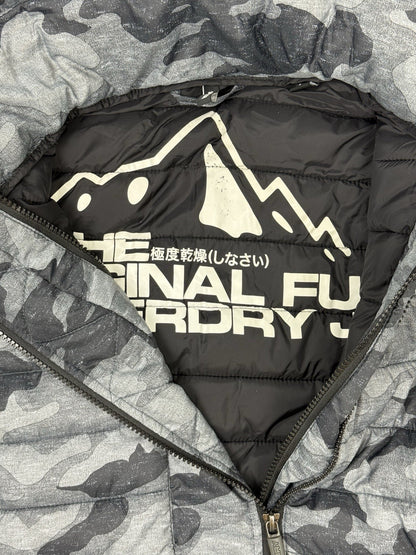 Superdry Grey Camo Fuji Puffer Jacket Medium