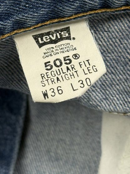 Levi's 505 Y2K Blue Denim Jeans 36W 30L