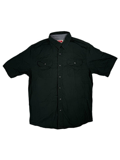 Wrangler Black Flex Comfort Short Sleeve Collared Shirt Medium