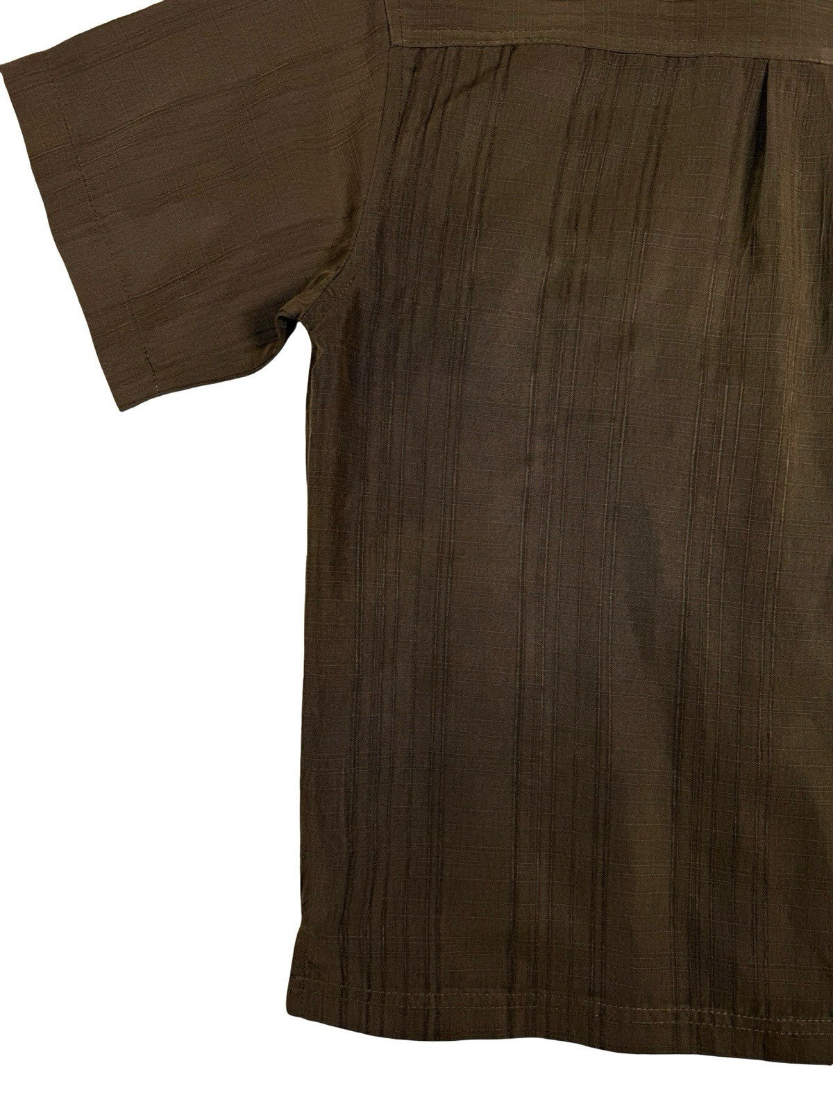 Dickies Striped Brown Polyester Button Shirt Youth Medium (age 8)