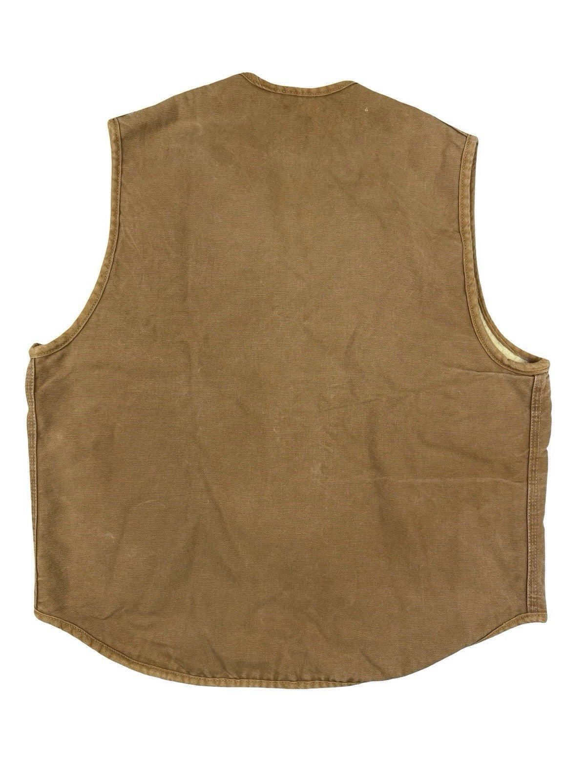 Carhartt Sherpa Lined 90s Beige Work Vest Gilet Body Warmer Large