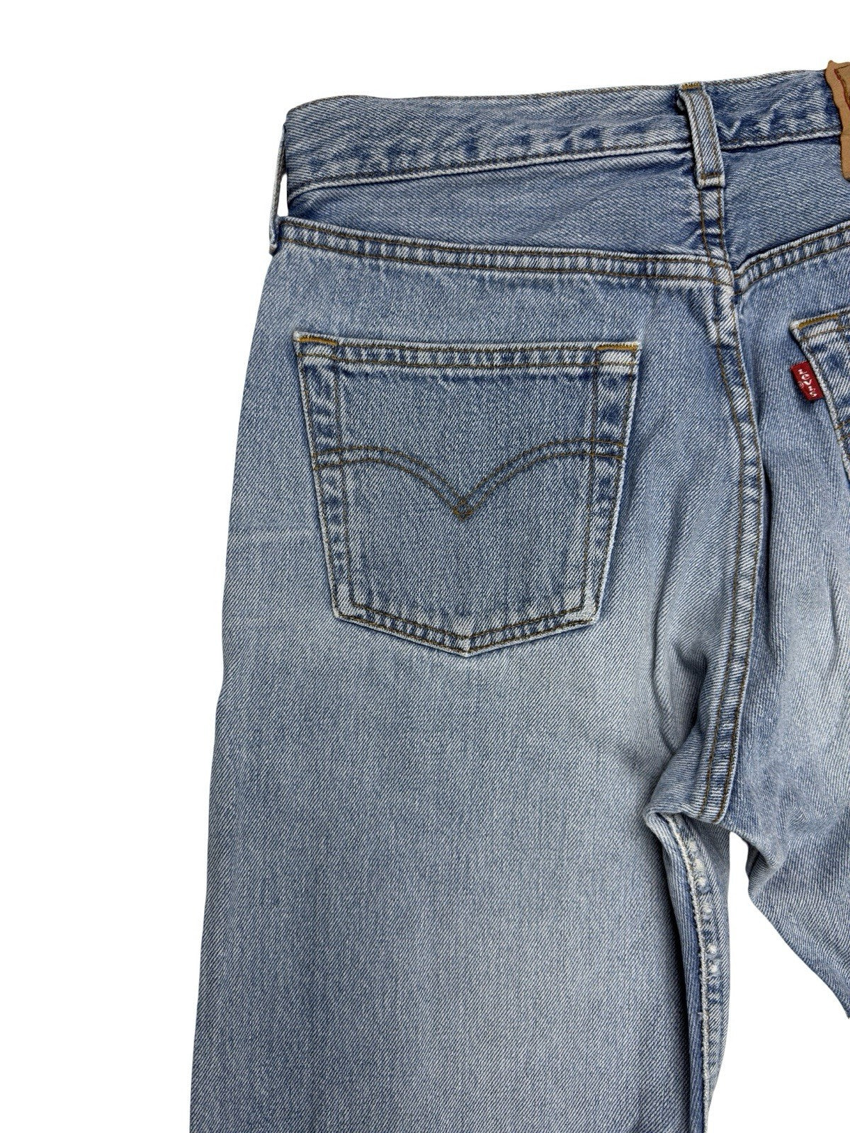 Levi's 501 Retro Light Blue Straight Leg Denim Jeans 30W 32L