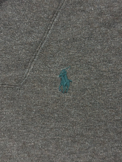 Polo Ralph Lauren Brown Shawl Collar Elbow Patch Jumper Small