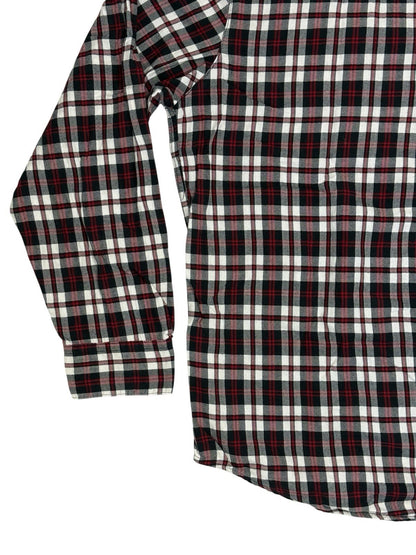Chaps Retro Red Plaid Cotton Button Up Collared Shirt XL
