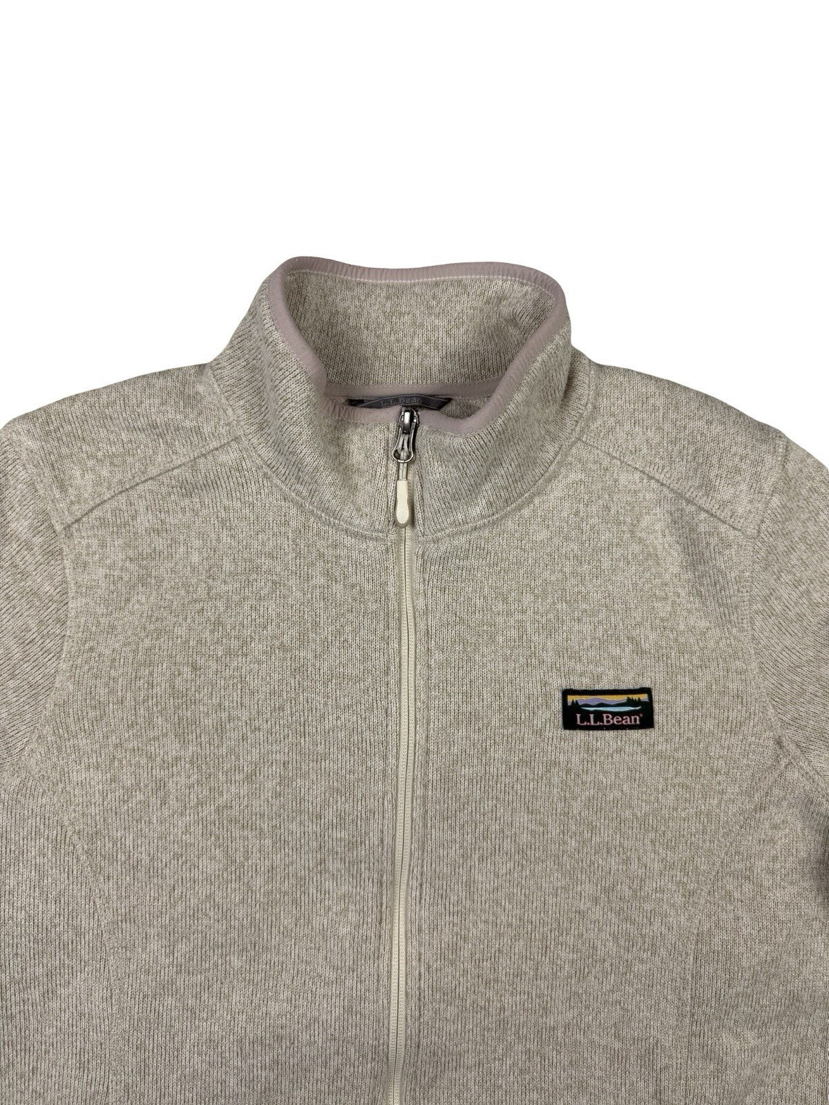 L.L. Bean Cream Zip Fleece Jacket Women's XL Regular