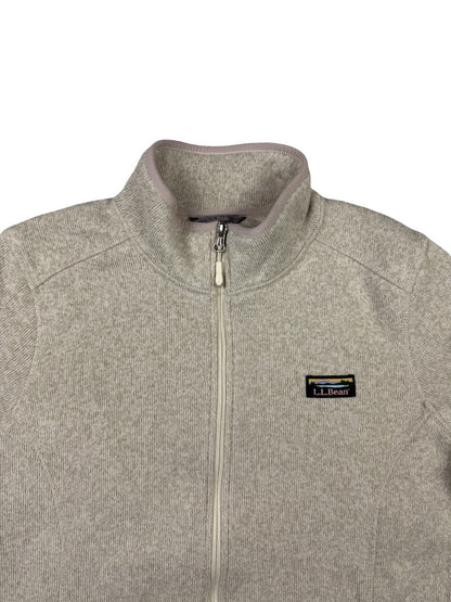 L.L. Bean Cream Zip Fleece Jacket Women's XL Regular