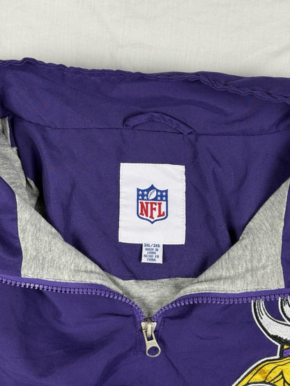 NFL Minnesota Vikings Purple 1/4 Zip Pullover Windbreaker 3XL
