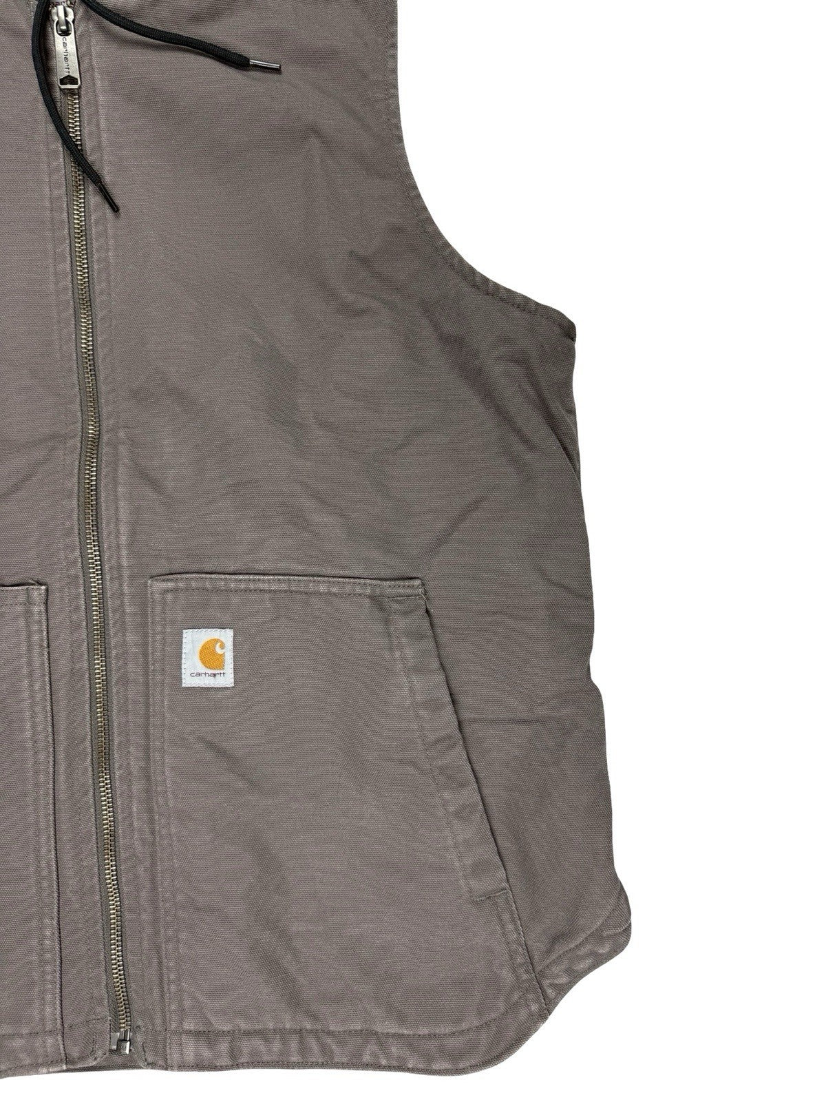 Carhartt Women's Washed Duck Hooded Insulated Gilet Vest Medium (Size 8/10)