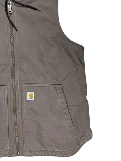 Carhartt Women's Washed Duck Hooded Insulated Gilet Vest Medium (Size 8/10)