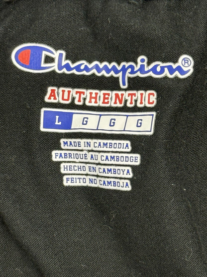 Champion Black Cotton Blend Tracksuit Bottoms Large