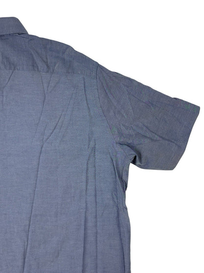 Tommy Hilfiger Blue Regular Fit Short Sleeve Collared Shirt Large