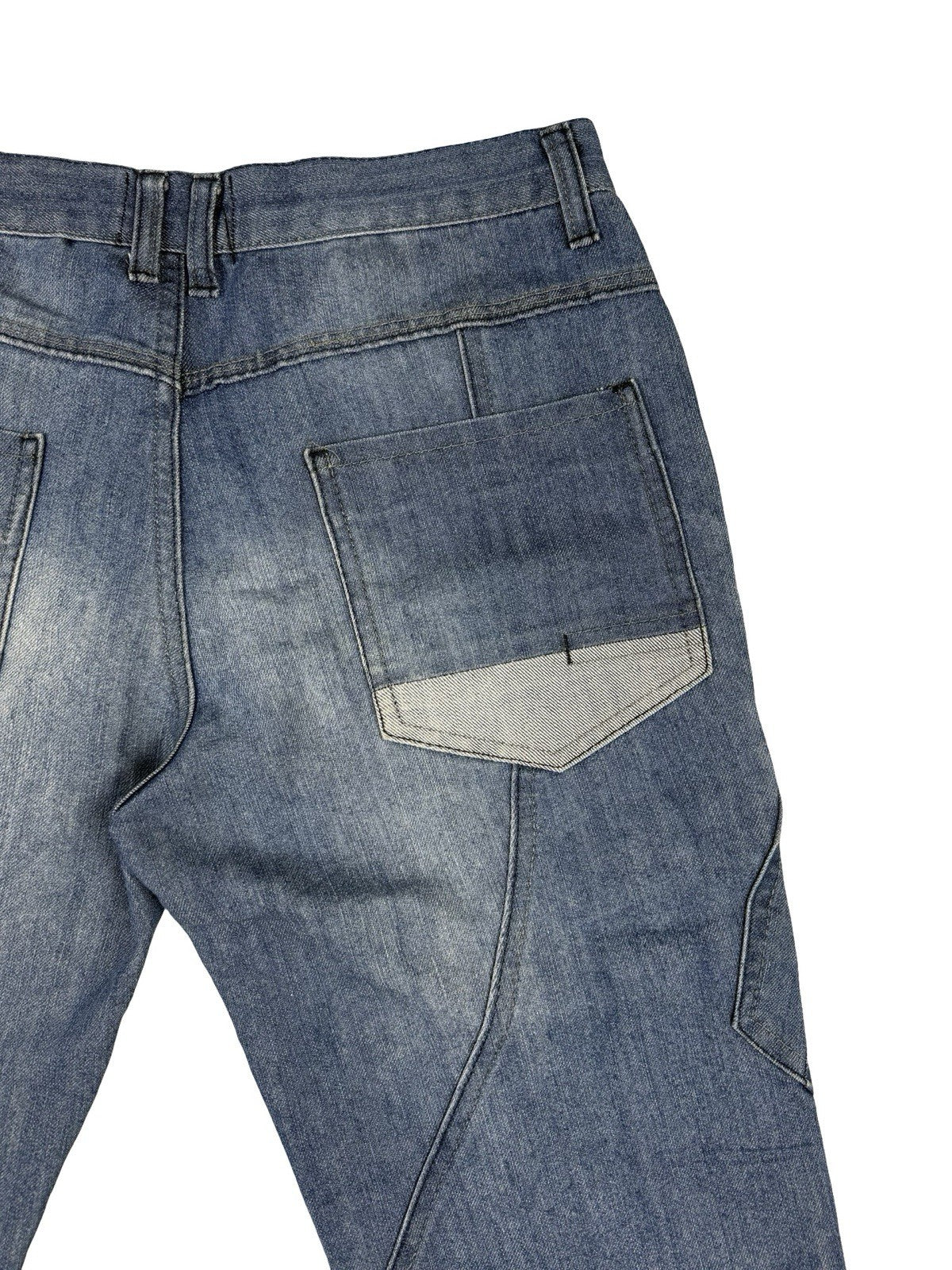Airwalk Blue Denim Long Cargo Shorts Small 30W