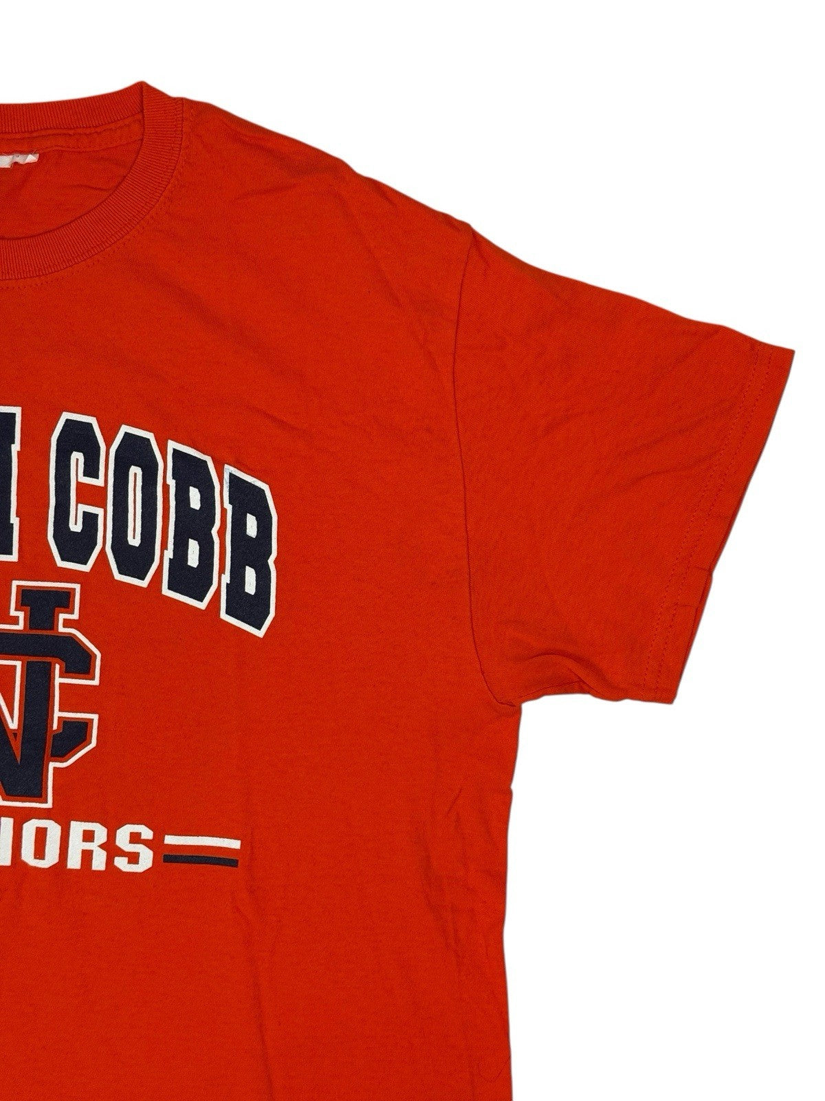 North Cobb Warriors Retro Orange American Sports Top Medium