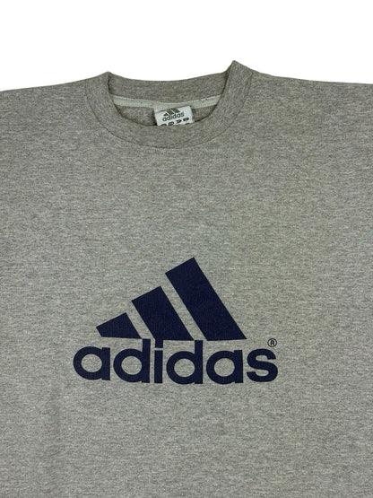 Adidas Retro Grey Printed Pullover Jumper Small