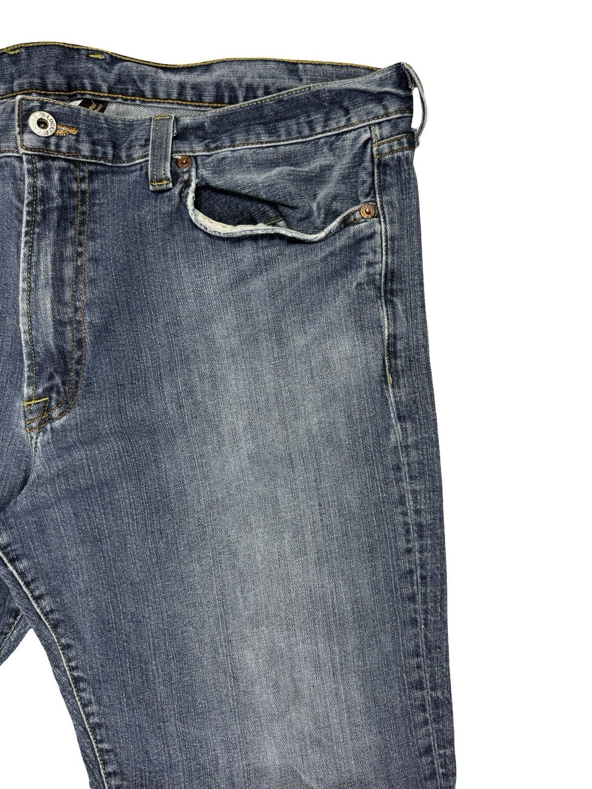 Lucky Brand Y2K Blue Vintage Straight Denim Jeans 38W 30L Made in USA