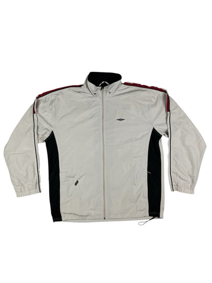 Umbro Retro Grey Y2K Lined Zip Track Jacket XL