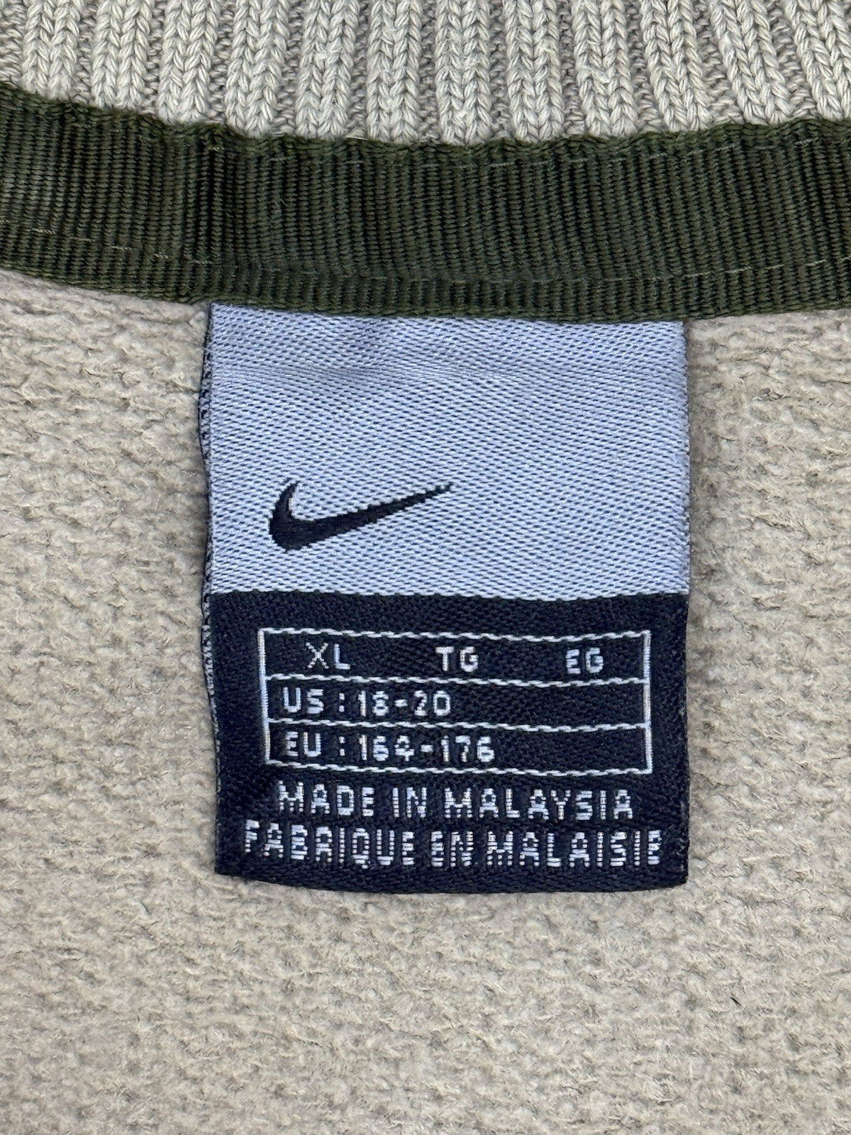 Nike Beige 1/4 Zip Fleece Lined Jumper XL