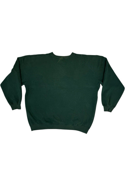 IZOD Green Retro Embroidered Cotton Blend Jumper Medium
