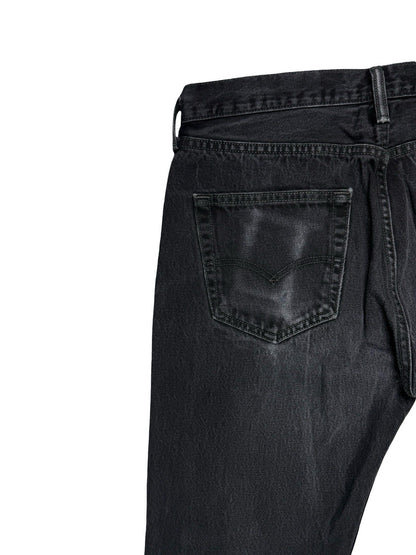 Levi's 501 Faded Black Straight Leg Denim Jeans 34W 26L