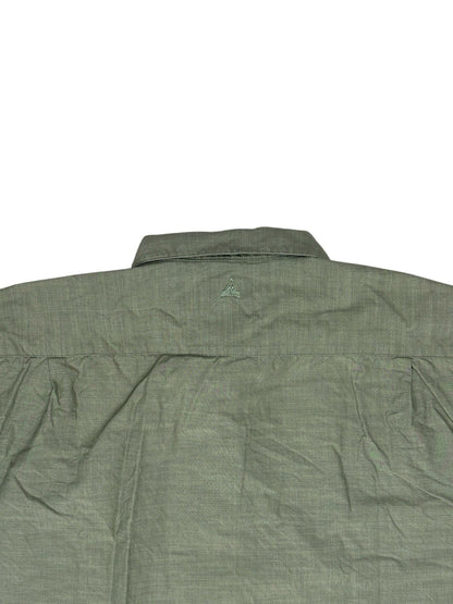 Wrangler Green Short Sleeve Button Up Top XL
