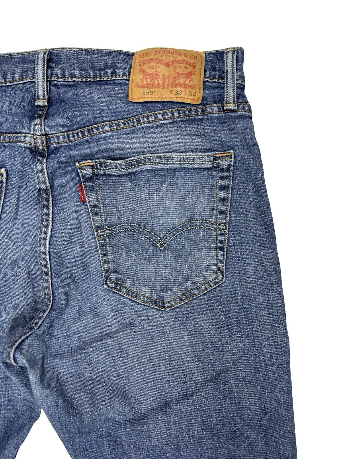 Levi's 559 Blue Relaxed Straight Fit Denim Jeans 32W 34L