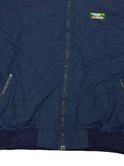 LL Bean Blue Vintage Warm Up Zip Jacket XL
