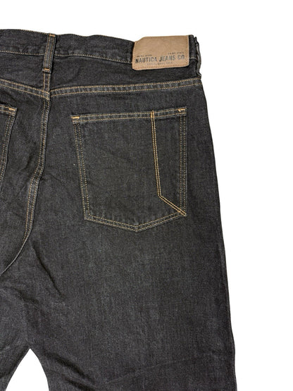 Nautica Blue Loose Fit Wide Leg Denim Jeans 36W 34L
