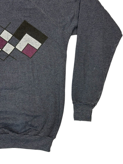 Vintage Moss Creek Trader Grey Argyle Pattern Jumper Medium