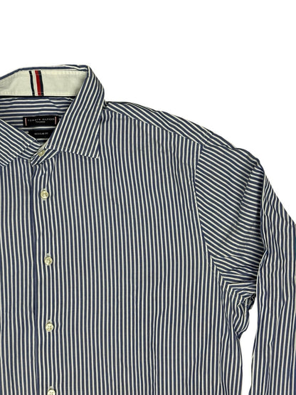 Tommy Hilfiger Blue Striped Shirt 16 Collar