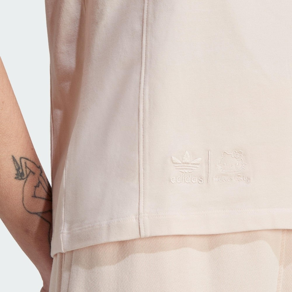 Adidas Originals x Hello Kitty Pink Trefoil Bow Women's Top New