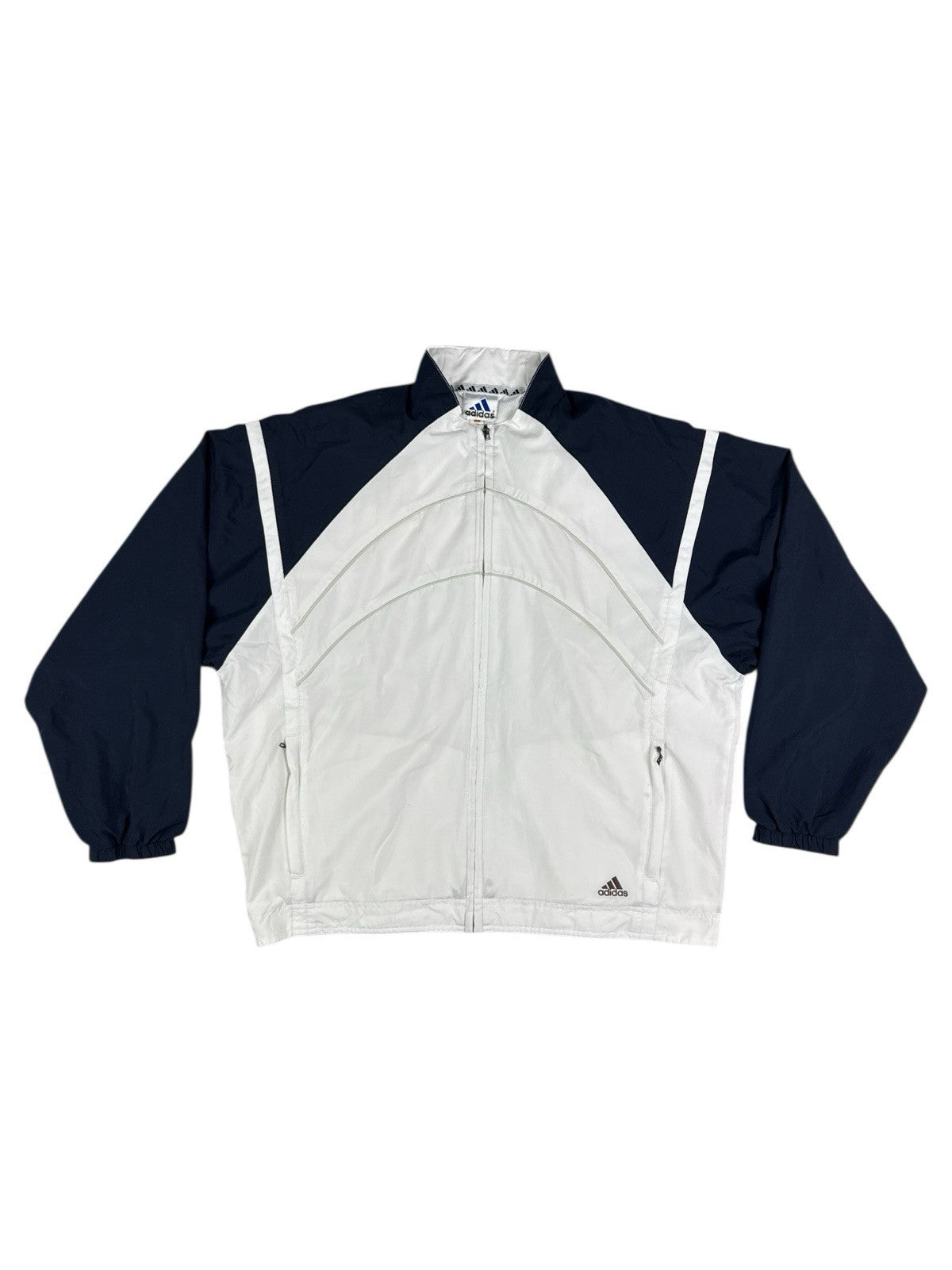 Adidas Vintage White Zip Track Jacket Size 14