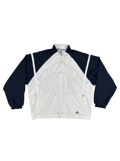 Adidas Vintage White Zip Track Jacket Size 14
