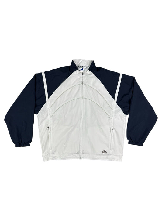 Adidas Vintage White Zip Track Jacket Size 14