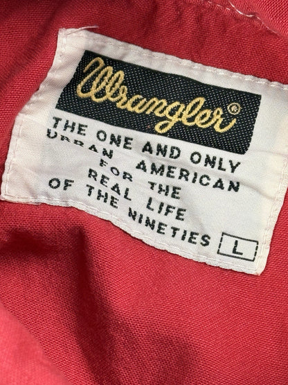 Wrangler Red Vintage 90's Snap Western Shirt Large