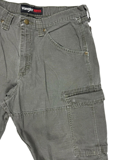 Wrangler Riggs Green Workwear Carpenter Denim Jeans 34W 30L