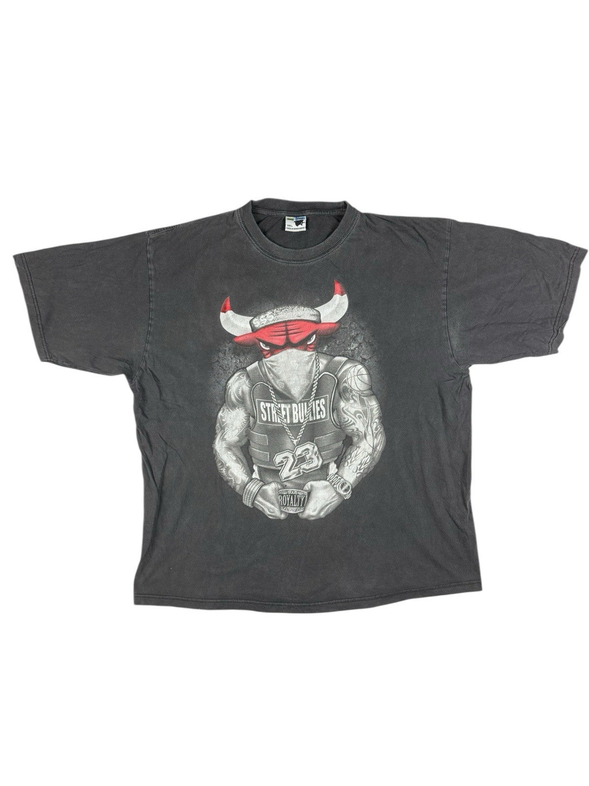 Phat Doc Black Chicago Bulls Retro Street Bullies Cotton Top 3XL